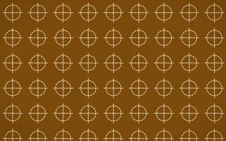 Marigold Temple Stitch Crosses — dark brown and beige sashiko background