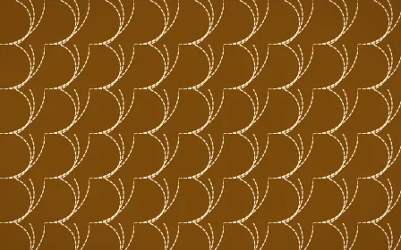 Marigold Temple Stitch Fans — dark brown and beige sashiko background
