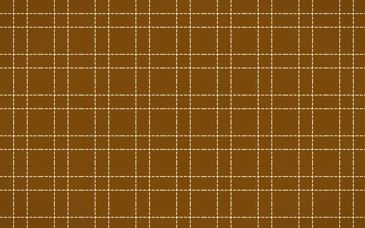 Marigold Temple Stitch Grid — dark brown and beige sashiko background