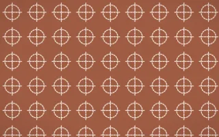 Marrakech Rose Stitch Crosses — colourful orange and beige sashiko background