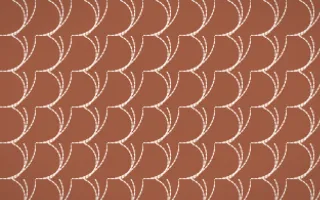 Marrakech Rose Stitch Fans — colourful orange and beige sashiko background