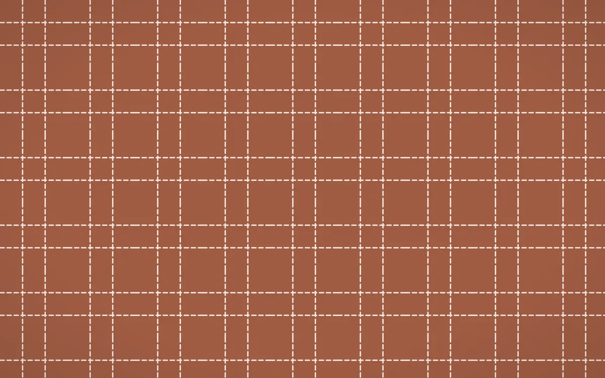 Marrakech Rose Stitch Grid — colourful orange and beige sashiko background