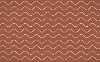 Marrakech Rose Stitch Waves — colourful orange and beige sashiko background