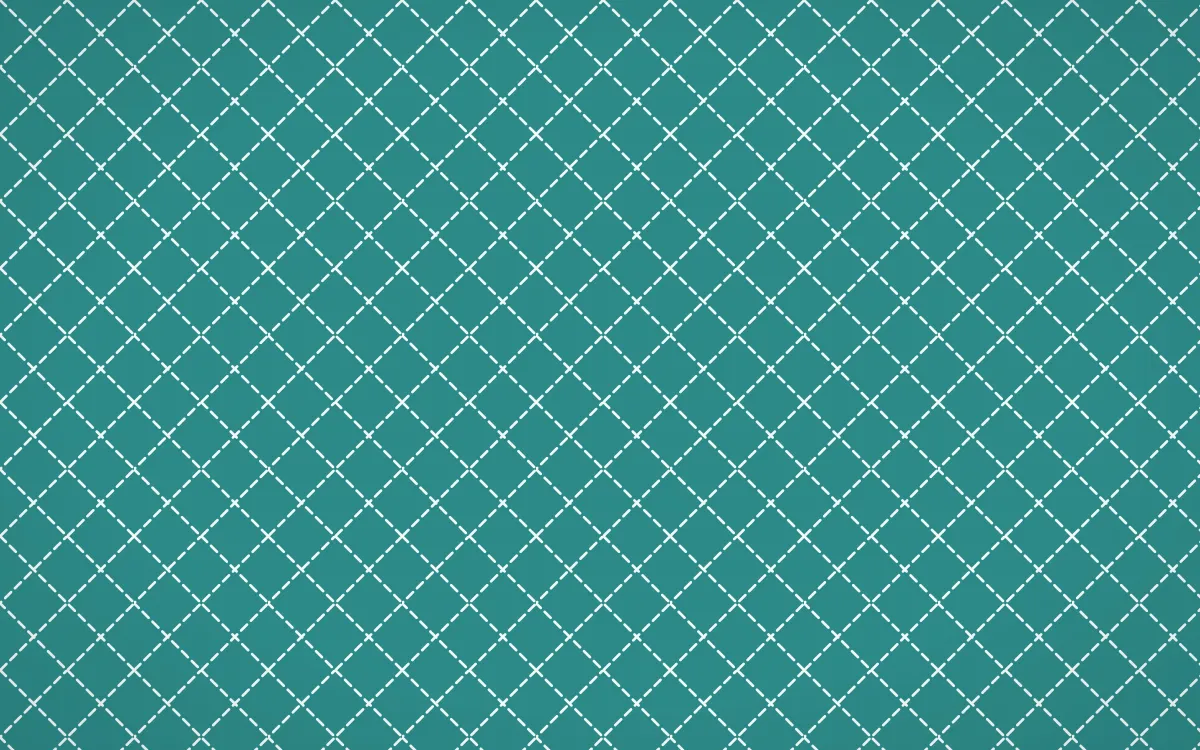 Miami Deco Stitch Diamonds — dark teal and white sashiko background