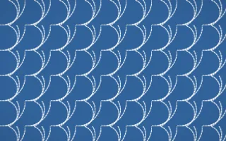 Ming Porcelain Stitch Fans — colourful blue and white sashiko background