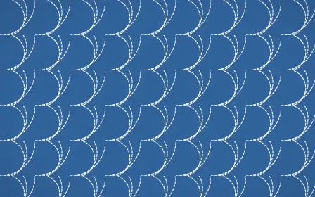 Ming Porcelain Stitch Fans — colourful blue and white sashiko background