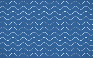Ming Porcelain Stitch Waves — colourful blue and white sashiko background