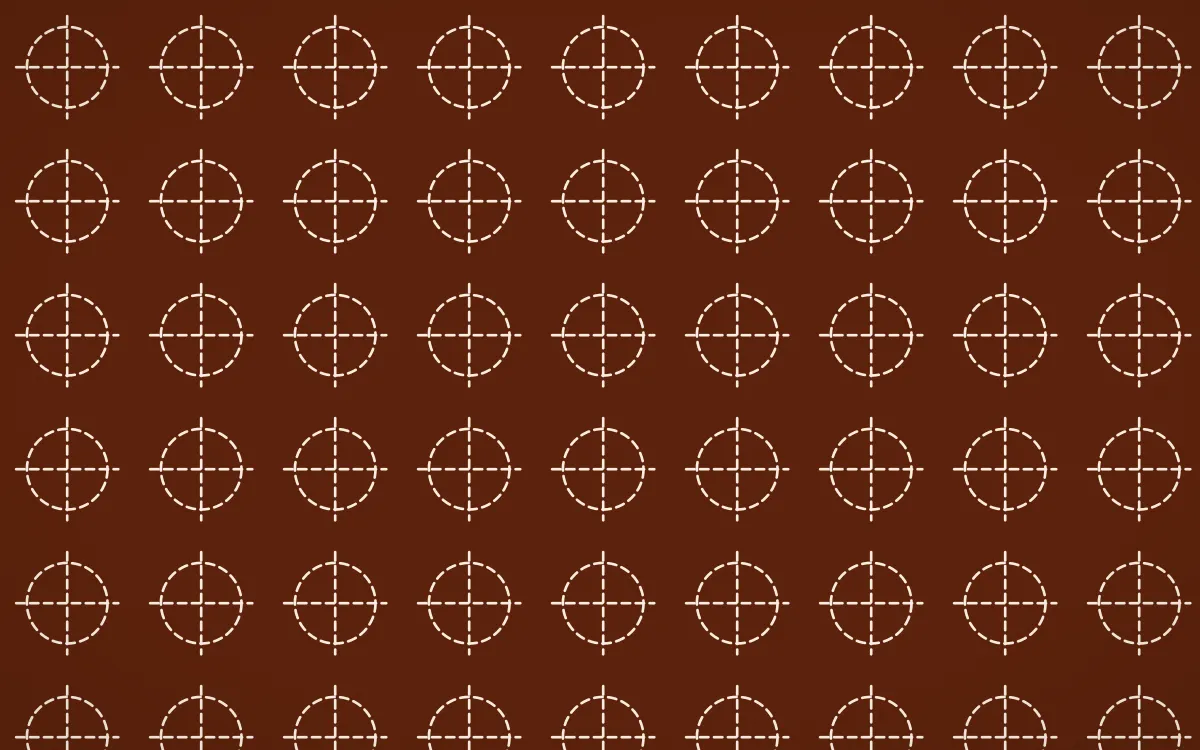 Momiji Maple Stitch Crosses — dark brown and beige sashiko background