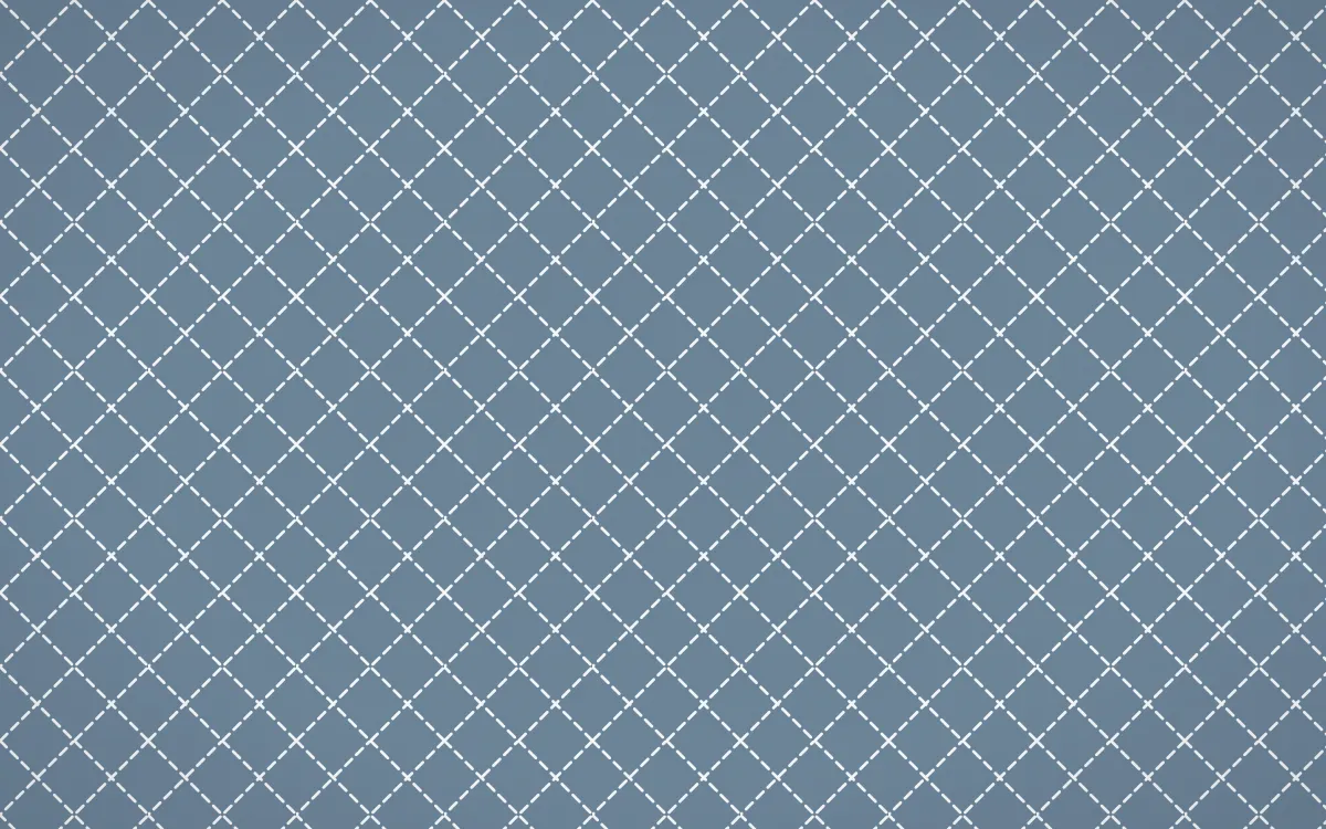 Montréal Hiver Stitch Diamonds — colourful blue and white sashiko background