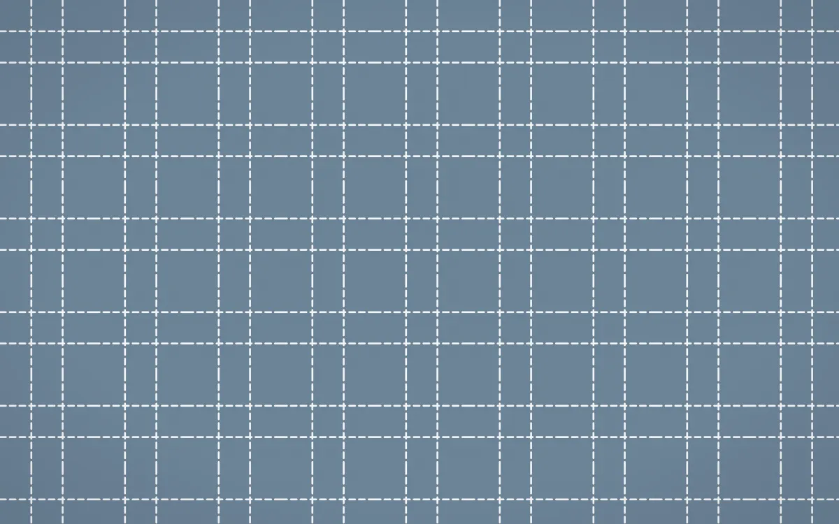 Montréal Hiver Stitch Grid — colourful blue and white sashiko background