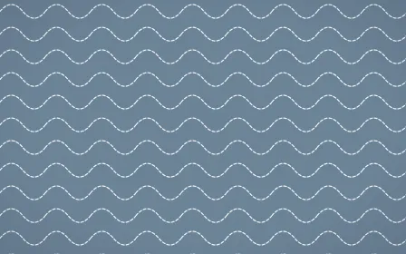 Montréal Hiver Stitch Waves — colourful blue and white sashiko background
