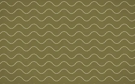 Nile Papyrus Stitch Waves — dark yellow and beige sashiko background