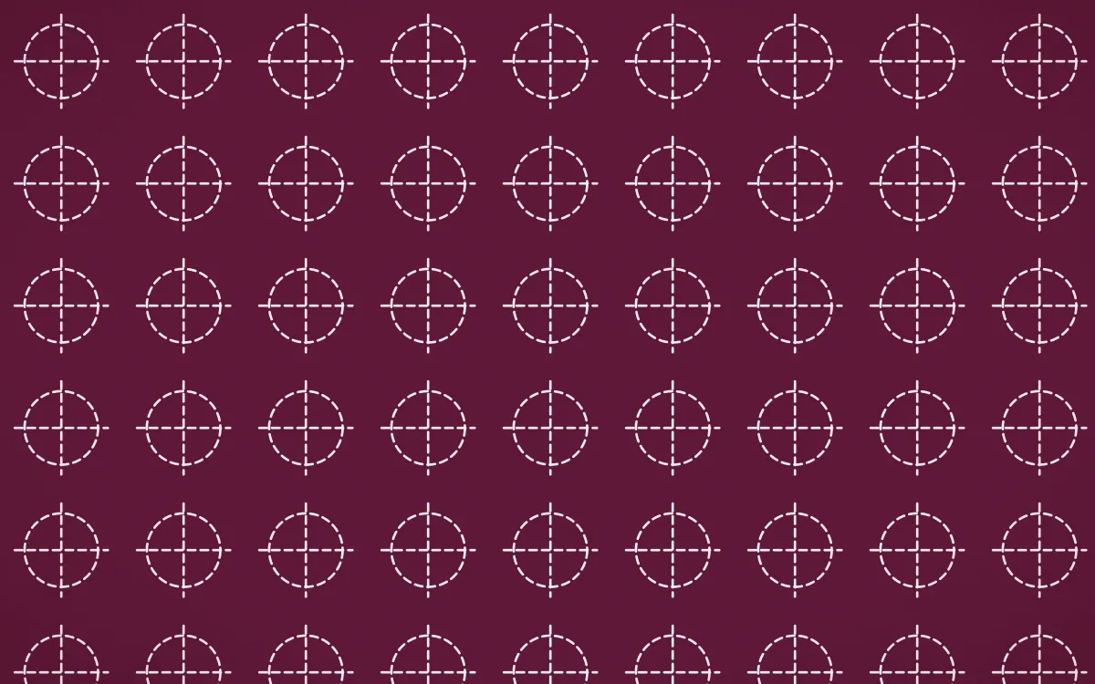 Oaxaca Pink Stitch Crosses — dark pink and white sashiko background