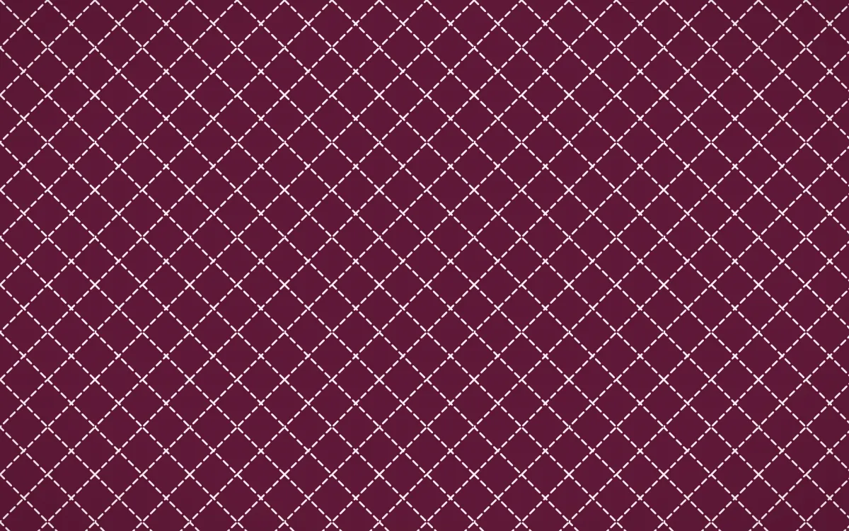 Oaxaca Pink Stitch Diamonds — dark pink and white sashiko background