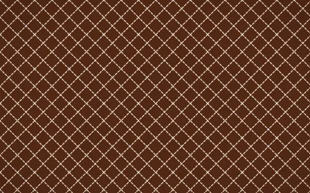 Outback Clay Stitch Diamonds — dark brown and beige sashiko background