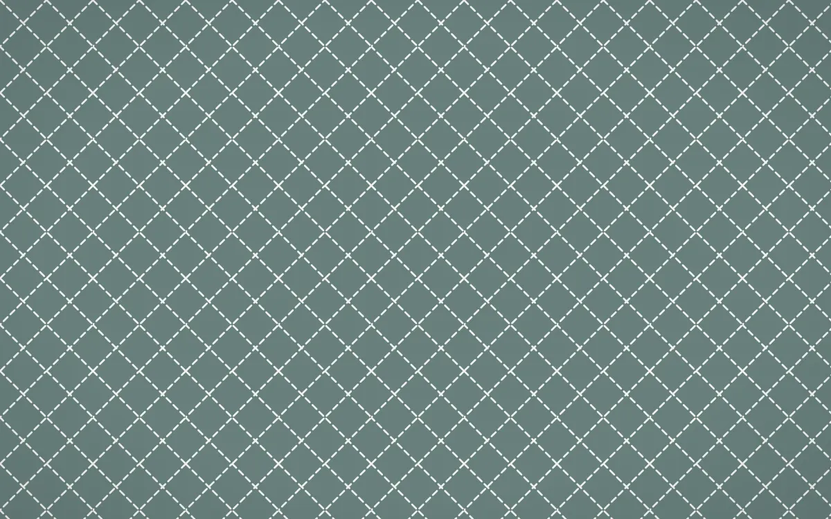 Pacific Fog Stitch Diamonds — colourful teal and white sashiko background