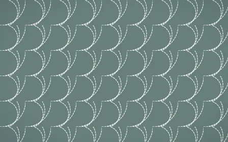 Pacific Fog Stitch Fans — colourful teal and white sashiko background