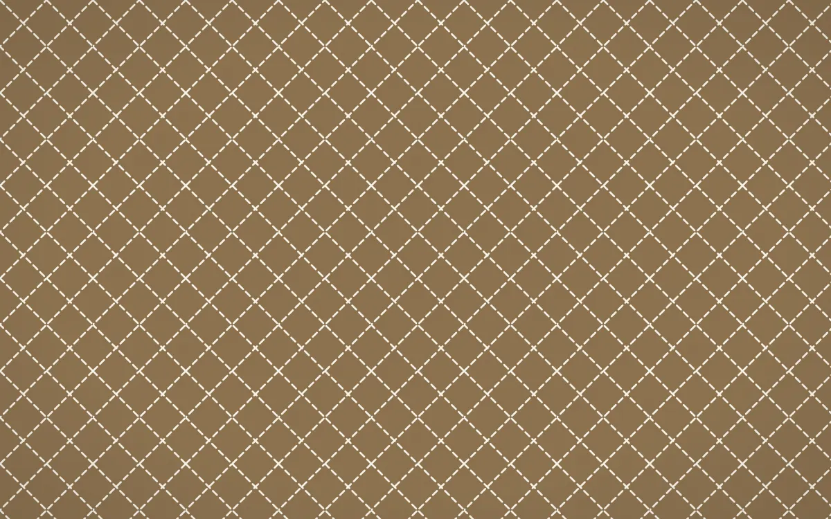Pampas Cream Stitch Diamonds — colourful orange and beige sashiko background