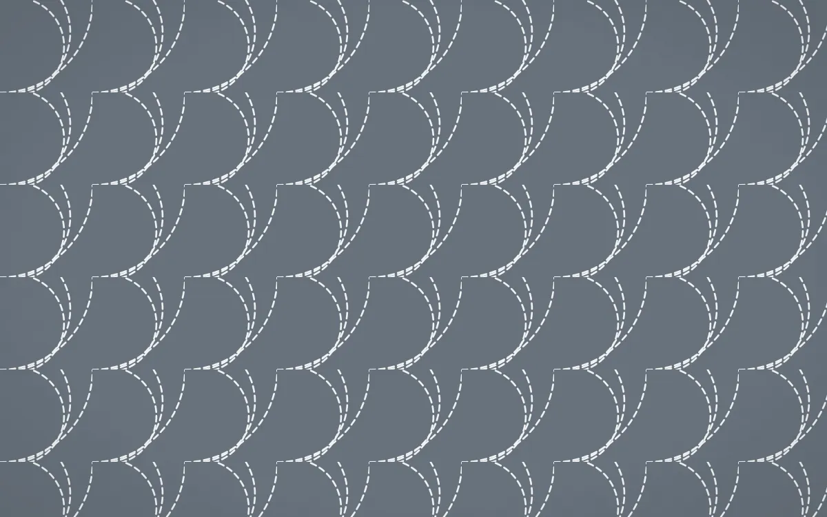 Paris Zinc Stitch Fans — colourful blue and white sashiko background