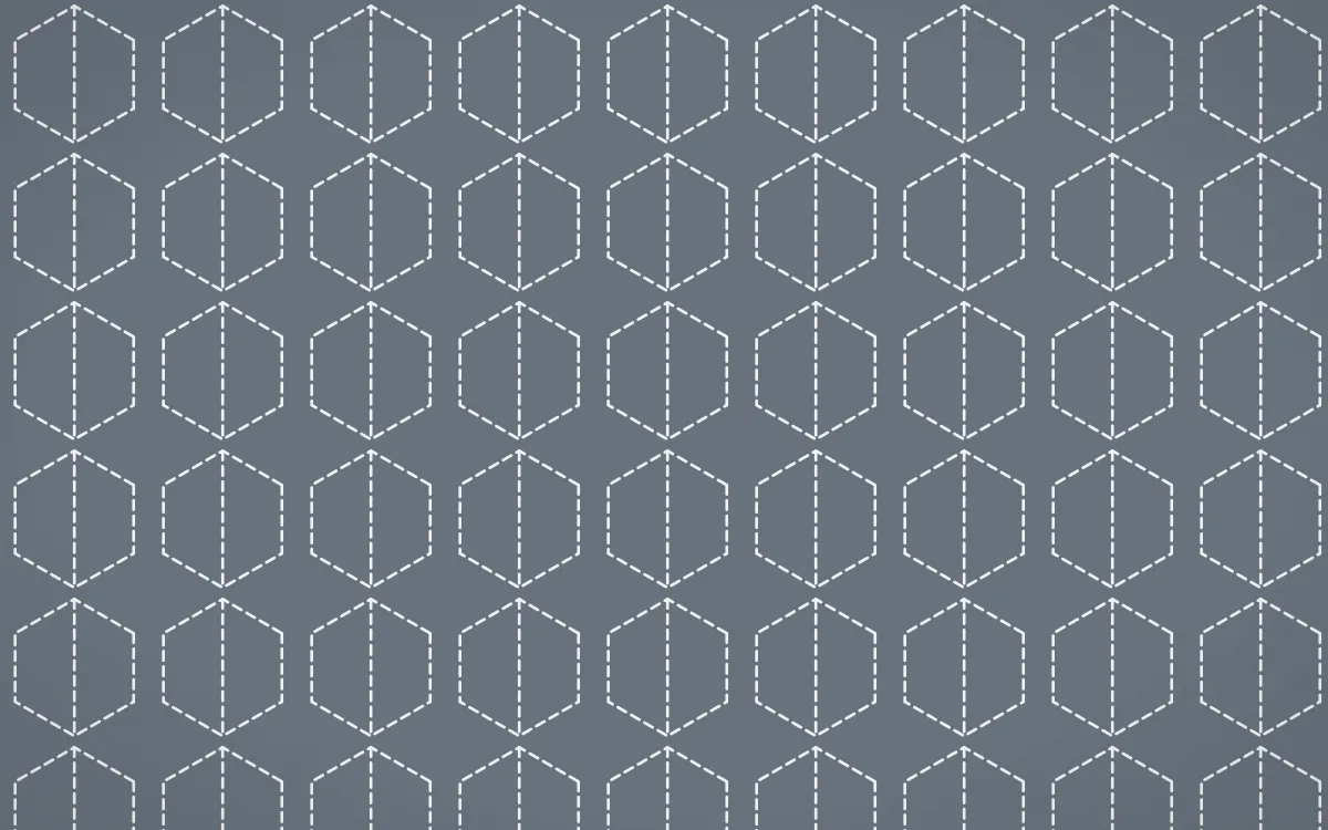 Paris Zinc Stitch Hexagons — colourful blue and white sashiko background