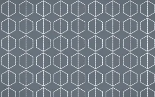 Paris Zinc Stitch Hexagons — colourful blue and white sashiko background