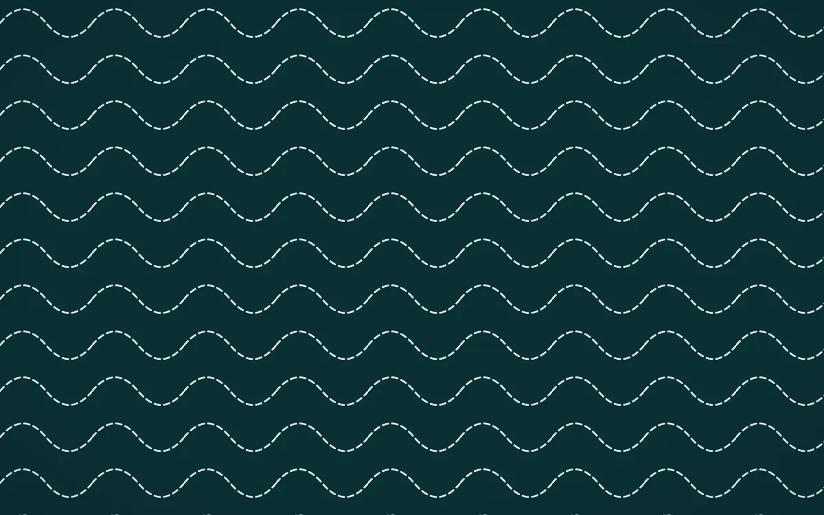 Peacock Court Stitch Waves — dark teal and white sashiko background