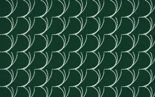 Persian Garden Stitch Fans — dark green and white sashiko background