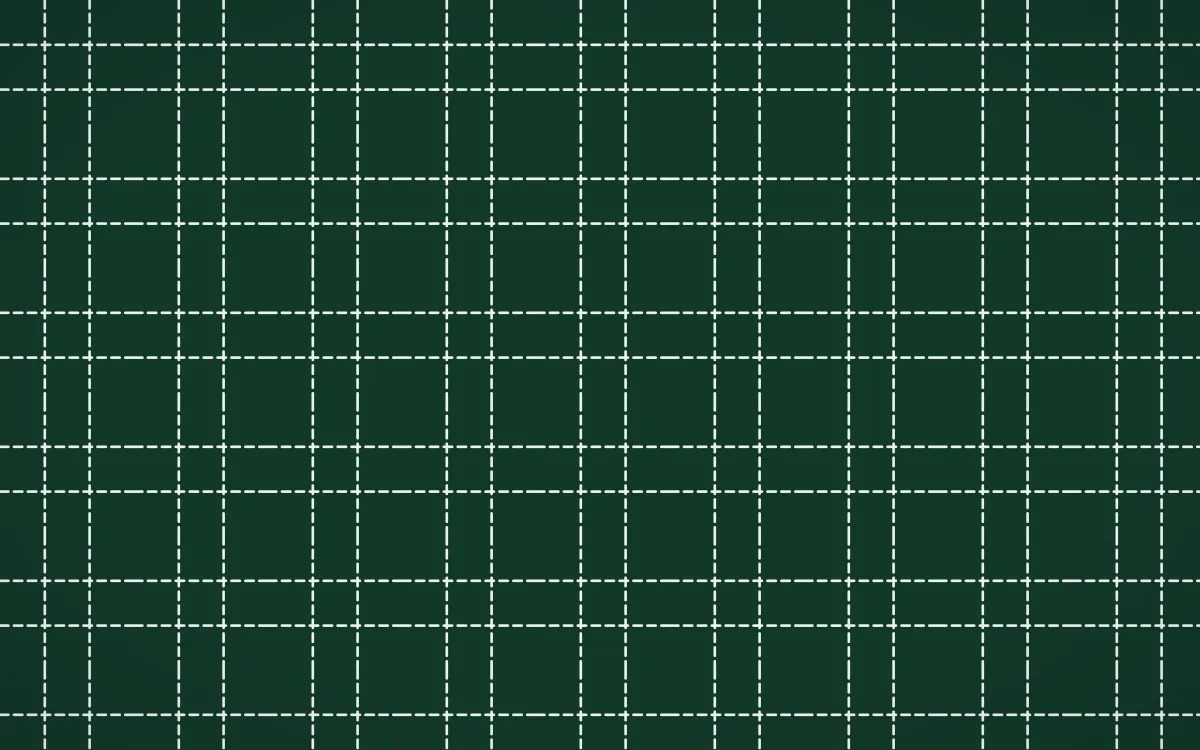 Persian Garden Stitch Grid — dark green and white sashiko background