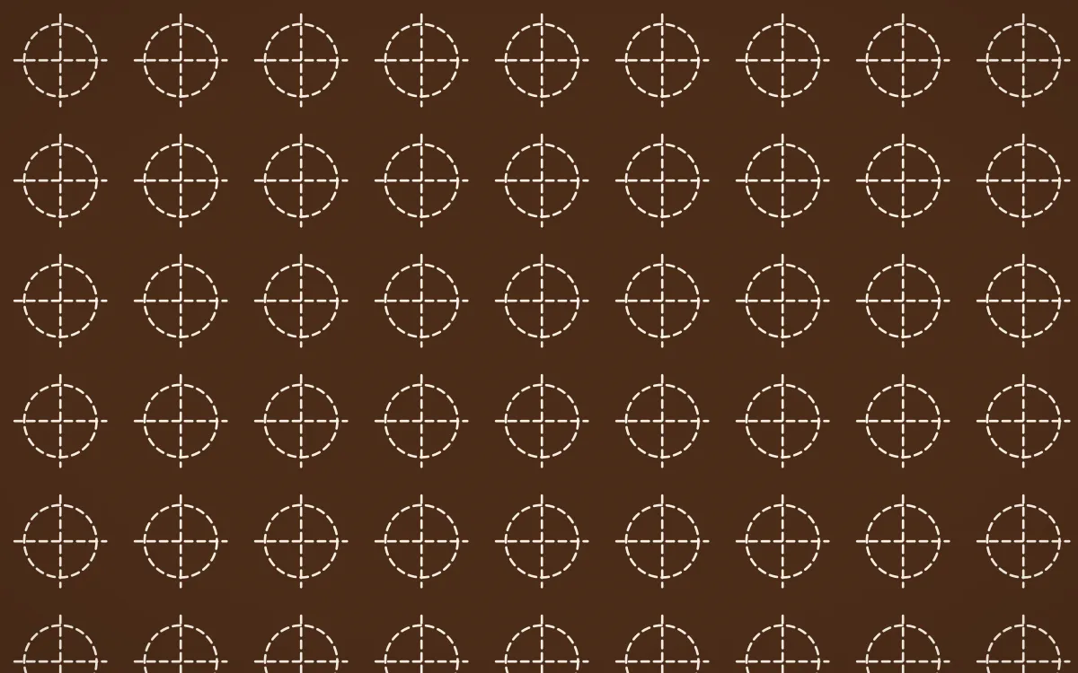 Porto Terra Stitch Crosses — dark brown and beige sashiko background