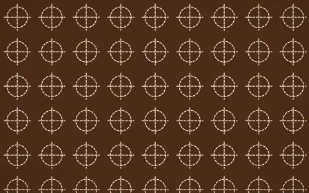 Porto Terra Stitch Crosses — dark brown and beige sashiko background