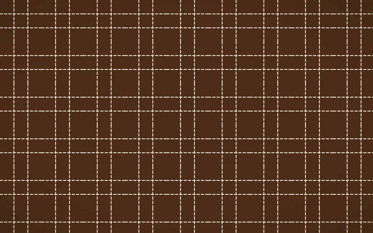 Porto Terra Stitch Grid — dark brown and beige sashiko background