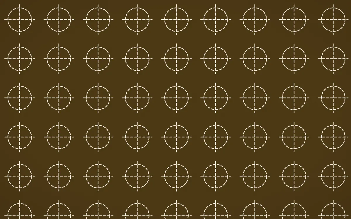 Prague Gold Stitch Crosses — dark brown and beige sashiko background