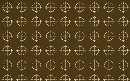 Prague Gold Stitch Crosses — dark brown and beige sashiko background