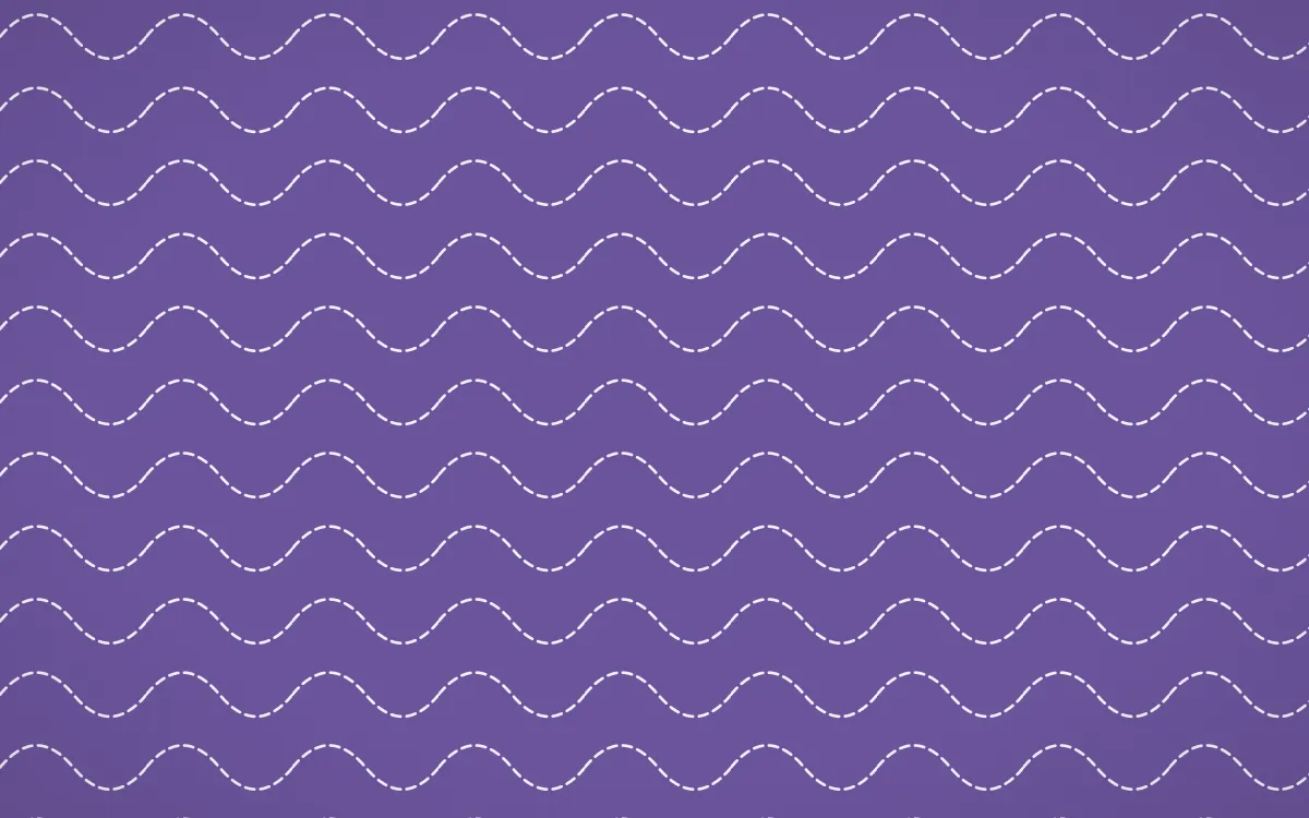 Provence Stitch Waves — colourful purple and white sashiko background