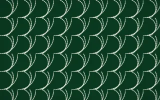 Rio Carnival Stitch Fans — dark green sashiko background