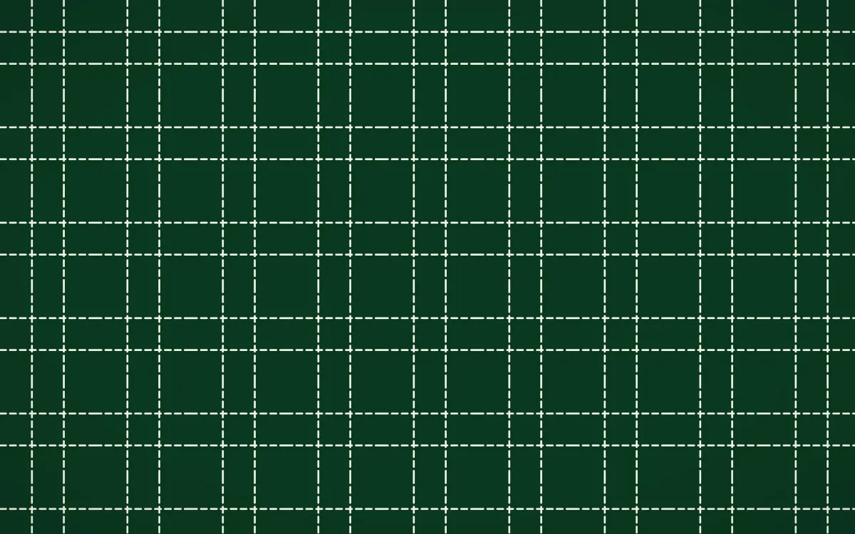 Rio Carnival Stitch Grid — dark green sashiko background