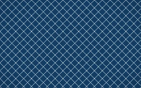 Côte d'Azur Stitch Diamonds — dark blue and white sashiko background