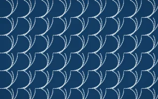 Côte d'Azur Stitch Fans — dark blue and white sashiko background