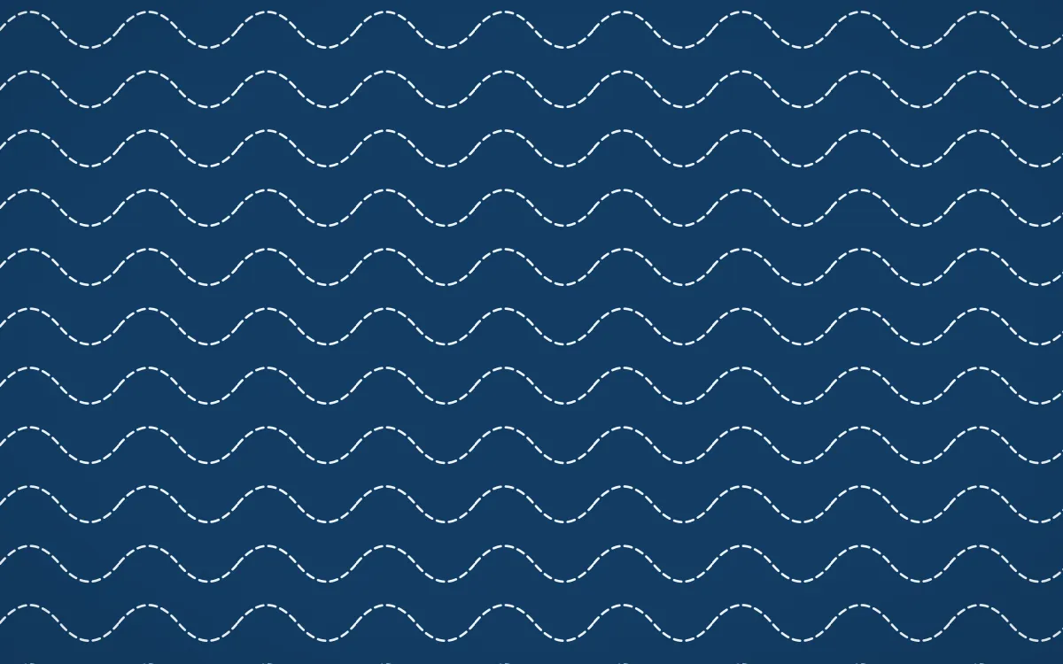 Côte d'Azur Stitch Waves — dark blue and white sashiko background