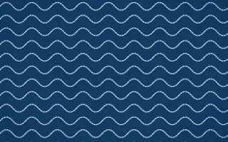 Côte d'Azur Stitch Waves — dark blue and white sashiko background