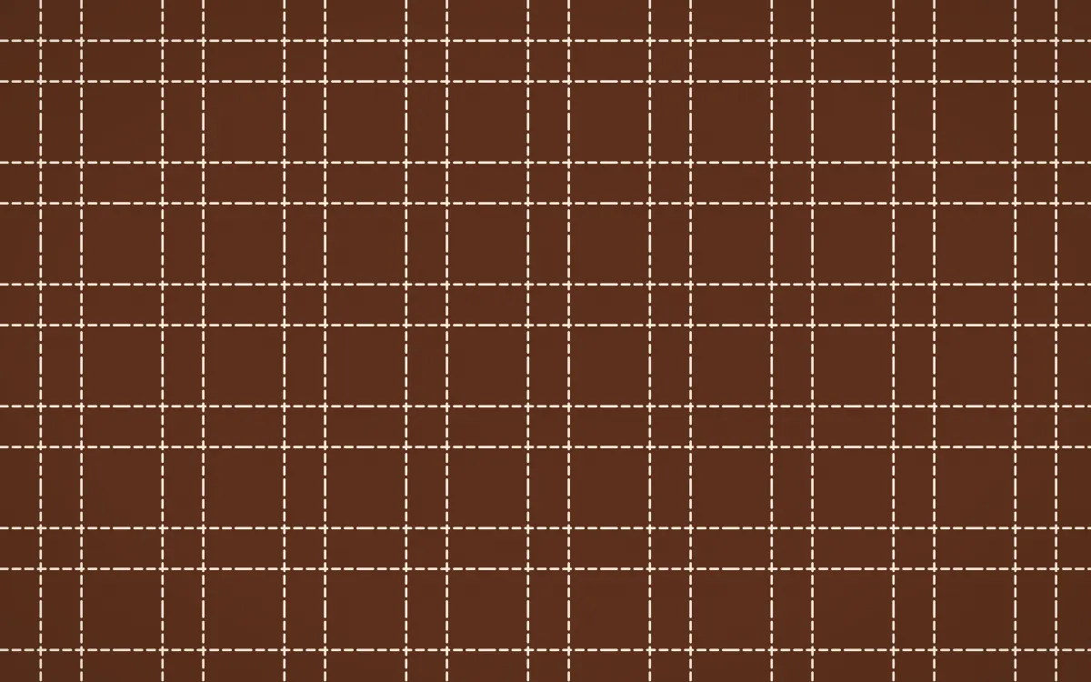 Sahara Dusk Stitch Grid — dark brown and beige sashiko background