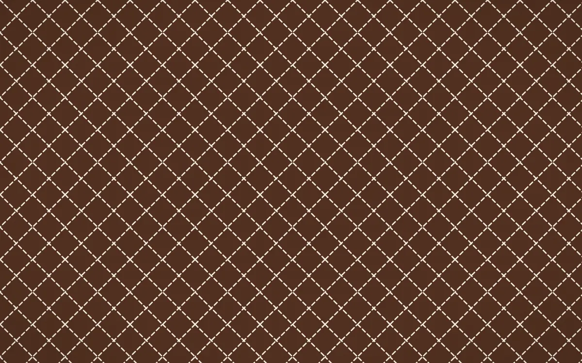 Santa Fe Adobe Stitch Diamonds — dark brown and beige sashiko background