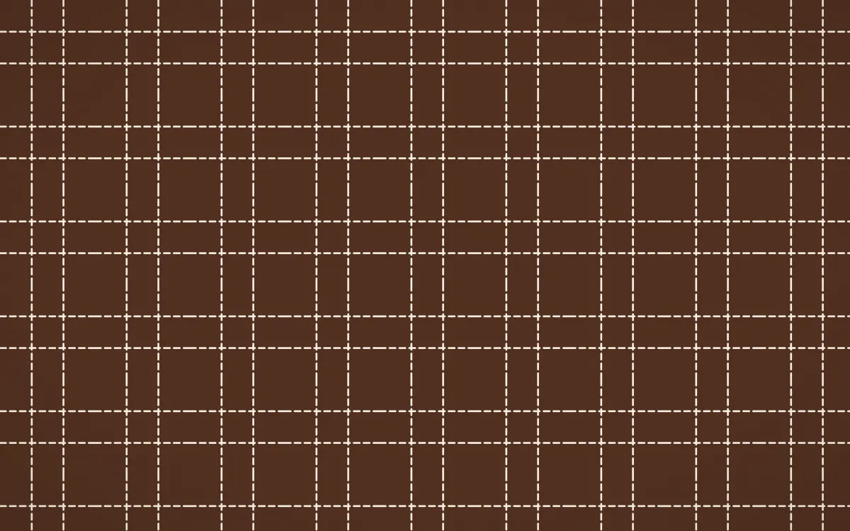 Santa Fe Adobe Stitch Grid — dark brown and beige sashiko background