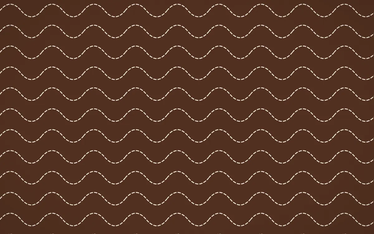 Santa Fe Adobe Stitch Waves — dark brown and beige sashiko background