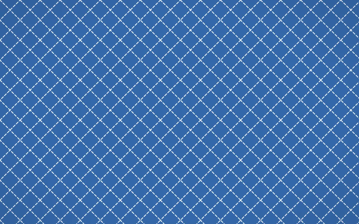 Santorini Stitch Diamonds — colourful blue and white sashiko background