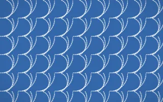 Santorini Stitch Fans — colourful blue and white sashiko background