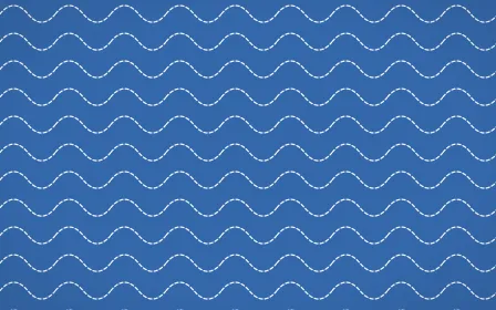 Santorini Stitch Waves — colourful blue and white sashiko background