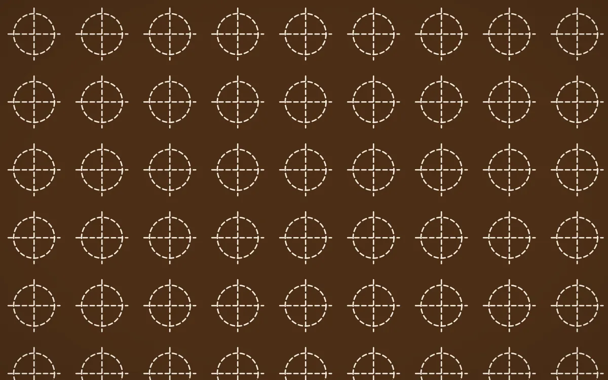 Savanna Clay Stitch Crosses — dark brown and beige sashiko background