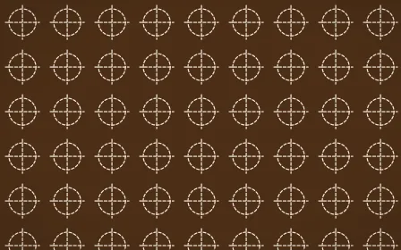 Savanna Clay Stitch Crosses — dark brown and beige sashiko background