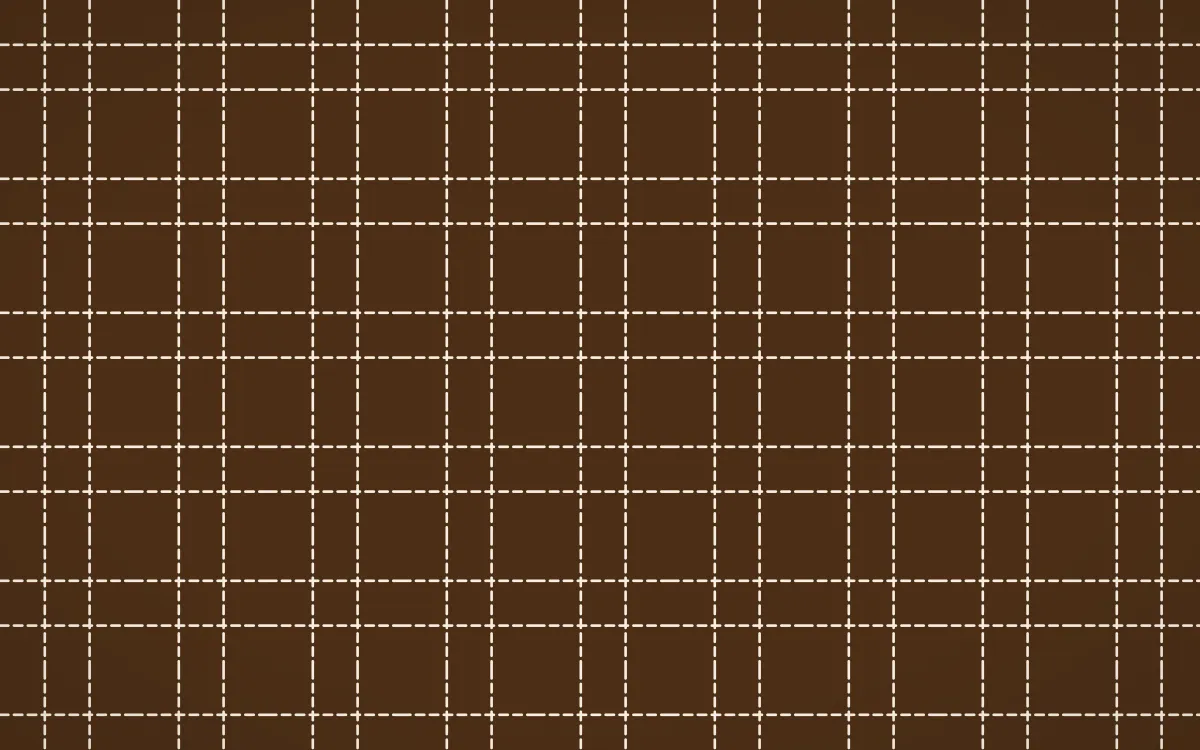 Savanna Clay Stitch Grid — dark brown and beige sashiko background